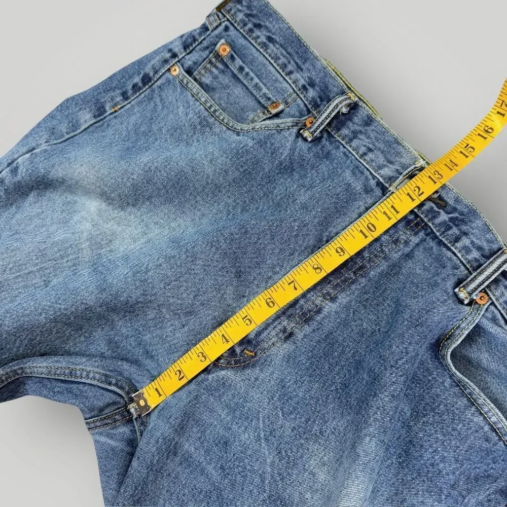 Levi's 505 Original Regular Fit Straight Leg Medium Wash Blue Jeans Size 42X32